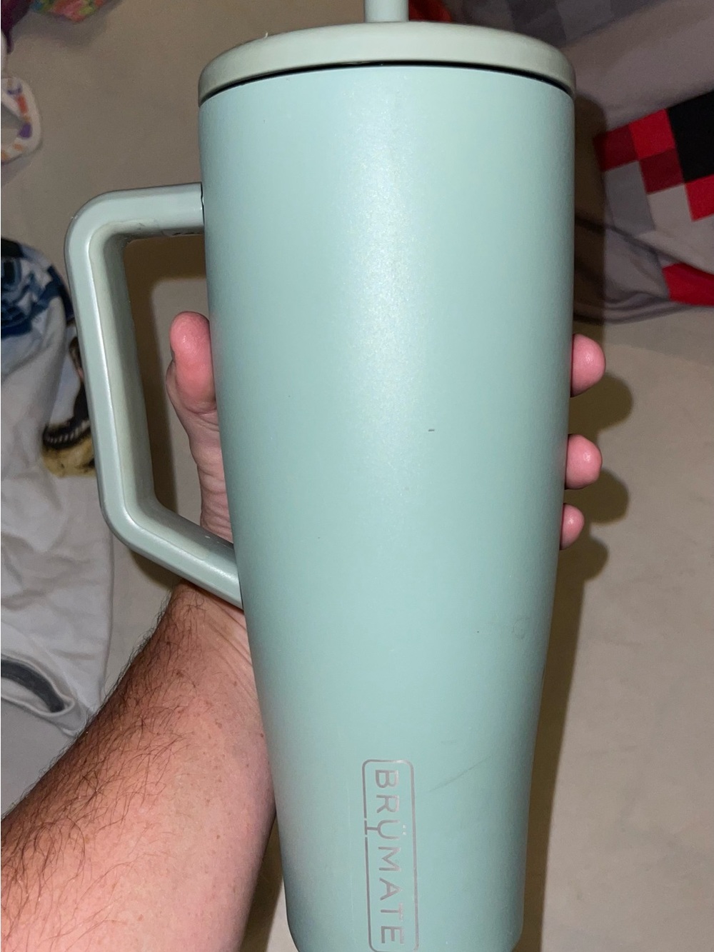 BrüMate Mint Green Insulated Travel Mug with Handle